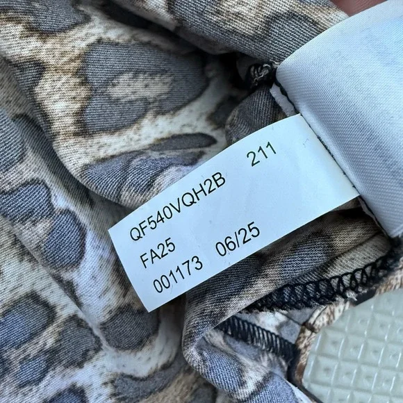 Michael Kors Leopard Cat Print Button Down Blouse L Career Evening retro punk - Picture 7 of 9